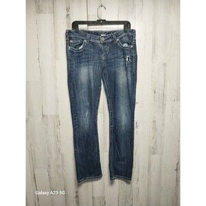 Silver Jeans Women's Tag  Size 31X32  Berkley straight Denim Pants Actual 33x30